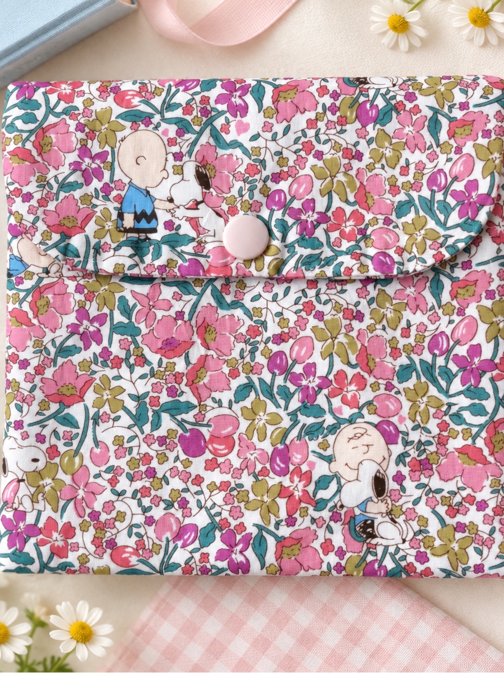 Handmade Snoopy Floral Pouch